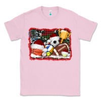 Bubblegum Pink christmas sports background Classic Tee - AdoDesignShop