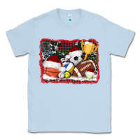 Dusty Blue christmas sports background Classic Tee - AdoDesignShop