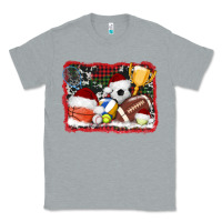 Heather Grey christmas sports background Classic Tee - AdoDesignShop