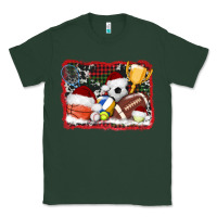 Sports Green christmas sports background Classic Tee - AdoDesignShop