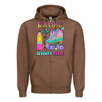 Chestnut rolling into seventh grade Zipper Hoodie - BundleAndBundleShop