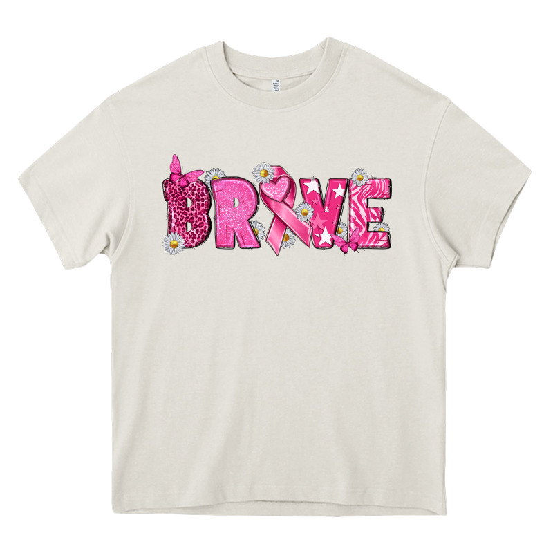 Breast Cancer Brave Heavy Core Tee by texasbilliewilder | Teevron