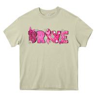 Mossy Breast Cancer Brave Heavy Core Tee - texasbilliewilder