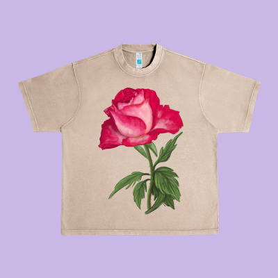 Love At First Sight Rose Urban Heavy Tee Designed By Lillyallendesigns