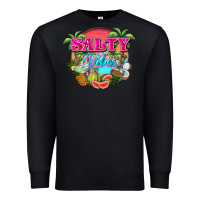 Black Salty vibes summer Premium Sweatshirt - NancyCooperArtShop