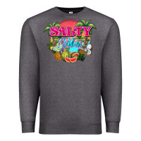 Charcoal Heather Salty vibes summer Premium Sweatshirt - NancyCooperArtShop