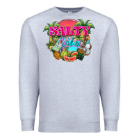 Heather Grey Salty vibes summer Premium Sweatshirt - NancyCooperArtShop