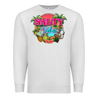 Oatmeal Heather Salty vibes summer Premium Sweatshirt - NancyCooperArtShop
