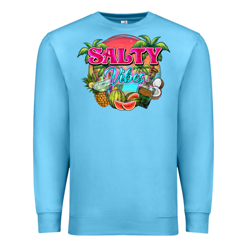 Salty Vibes Summer Premium Sweatshirt by NancyCooperArtShop | Teevron