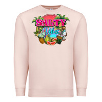 Pale Pink Salty vibes summer Premium Sweatshirt - NancyCooperArtShop