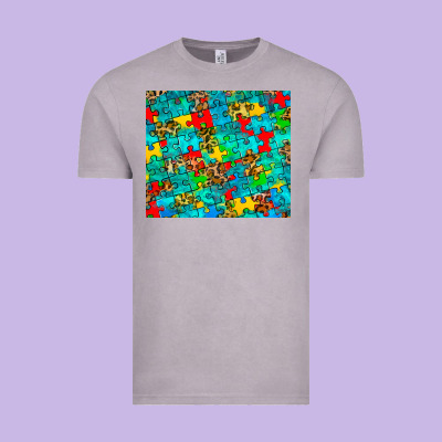 Autism Awareness Puzzle Vintage Tee Designed By Barkaloodesign