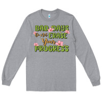 Heather Grey mental health uplifting quote Long Sleeve Tee - MaliasSmallBusiness