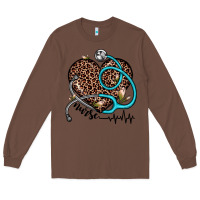 Chestnut nurse leopard heart Long Sleeve Tee - JahusDesignShop