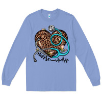 Colony Blue nurse leopard heart Long Sleeve Tee - JahusDesignShop