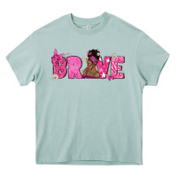 Arona Breast Cancer Brave with Afro Woman Heavy Core Tee - texasbilliewilder