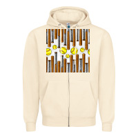 Sandshell softball bat seamless pattern Zipper Hoodie - BundleAndBundleShop