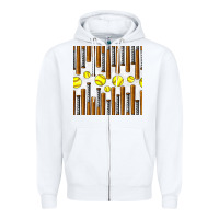 White softball bat seamless pattern Zipper Hoodie - BundleAndBundleShop