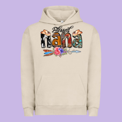 Blessed Nana Urban Hoodie Designed By Cowcowdesign