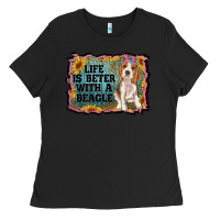 Black life is better with a beagle Ladies Tee - RanaPortraitStore