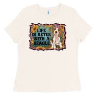 Bone life is better with a beagle Ladies Tee - RanaPortraitStore