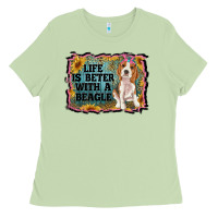 Matcha life is better with a beagle Ladies Tee - RanaPortraitStore
