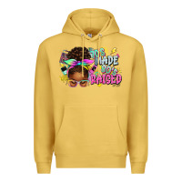 Antique Gold 70's made 80's raised afro messy bun Premium Hoodie - texasbilliewilder