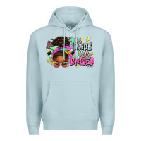 Blue Mist 70's made 80's raised afro messy bun Premium Hoodie - texasbilliewilder