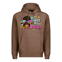 Chestnut 70's made 80's raised afro messy bun Premium Hoodie - texasbilliewilder