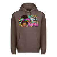 Coffee 70's made 80's raised afro messy bun Premium Hoodie - texasbilliewilder