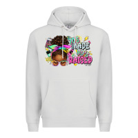 Dove Grey 70's made 80's raised afro messy bun Premium Hoodie - texasbilliewilder