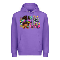 Purple 70's made 80's raised afro messy bun Premium Hoodie - texasbilliewilder