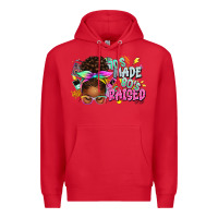 Red 70's made 80's raised afro messy bun Premium Hoodie - texasbilliewilder