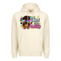 Sandshell 70's made 80's raised afro messy bun Premium Hoodie - texasbilliewilder