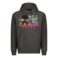 Smoke 70's made 80's raised afro messy bun Premium Hoodie - texasbilliewilder