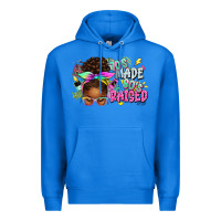 True Royal 70's made 80's raised afro messy bun Premium Hoodie - texasbilliewilder