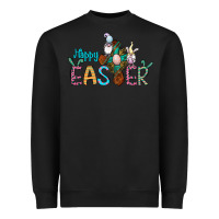 Black cross rabbit gnomes happy easter Heavyweight Sweatshirt - Jasminsmagicworld