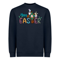 Navy cross rabbit gnomes happy easter Heavyweight Sweatshirt - Jasminsmagicworld