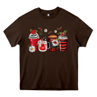 Chocolate Brown ladybug coffee cups Heavy Core Tee - Zillion Design Studio