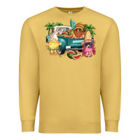 Antique Gold summer gnomies truck Premium Sweatshirt - NancyCooperArtShop