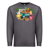 Charcoal Heather summer gnomies truck Premium Sweatshirt - NancyCooperArtShop