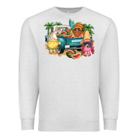 Oatmeal Heather summer gnomies truck Premium Sweatshirt - NancyCooperArtShop