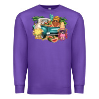 Purple summer gnomies truck Premium Sweatshirt - NancyCooperArtShop