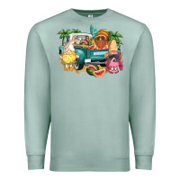 Seafoam summer gnomies truck Premium Sweatshirt - NancyCooperArtShop
