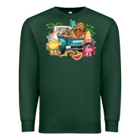 Sports Green summer gnomies truck Premium Sweatshirt - NancyCooperArtShop