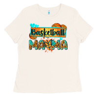 Bone basketball mama with leopard Ladies Tee - Zillion Design Studio