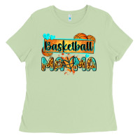 Matcha basketball mama with leopard Ladies Tee - Zillion Design Studio