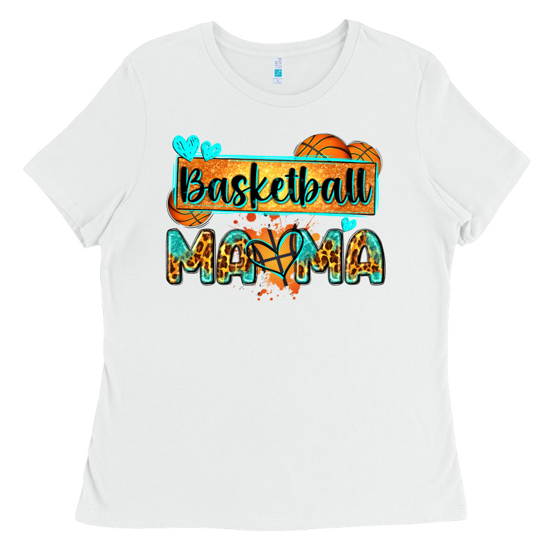 Basketball Mama With Leopard Ladies Tee by Zillion Design Studio | Teevron
