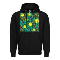 Black softball bat with leopard and glitter seamless pattern Zipper Hoodie - BundleAndBundleShop