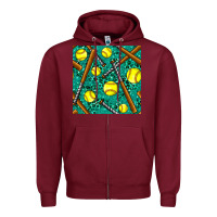 Burgundy softball bat with leopard and glitter seamless pattern Zipper Hoodie - BundleAndBundleShop