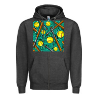 Charcoal Heather softball bat with leopard and glitter seamless pattern Zipper Hoodie - BundleAndBundleShop
